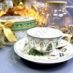 Набор посуды: Кружка и блюдце керам 120мл "Новогодняя сказка" NEW | Фото 6