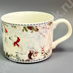 Набор посуды: Кружка и блюдце керам 160мл "Белый медведь" NEW | Фото 2