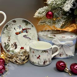 Набор посуды: Кружка и блюдце керам 160мл "Белый медведь" NEW | Фото 7