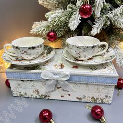 Набор посуды: 2 Кружки и 2 блюдца керам 120мл "Белый Медведь" NEW | Фото 9