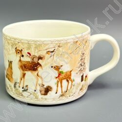 Набор посуды: Кружка и блюдце керам 160мл "Олененок" NEW | Фото 1