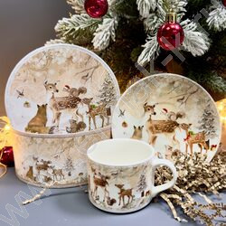 Набор посуды: Кружка и блюдце керам 160мл "Олененок" NEW | Фото 7