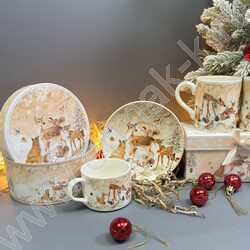 Набор посуды: Кружка и блюдце керам 160мл "Олененок" NEW | Фото 8