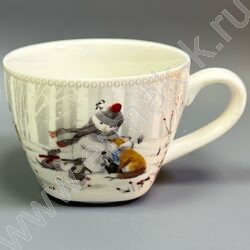 Набор посуды: 2 Кружки и 2 блюдца керам 130мл "Снеговик" NEW | Фото 2