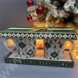 Набор посуды: 2 Кружки керам 370мл "Елочки" NEW | Фото 4