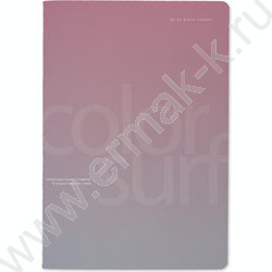 Тетрадь  40л клетка "Color Surf.Morandi Pink" /матовая ламинация Soft Touch, фольга серебро/ | Фото 1