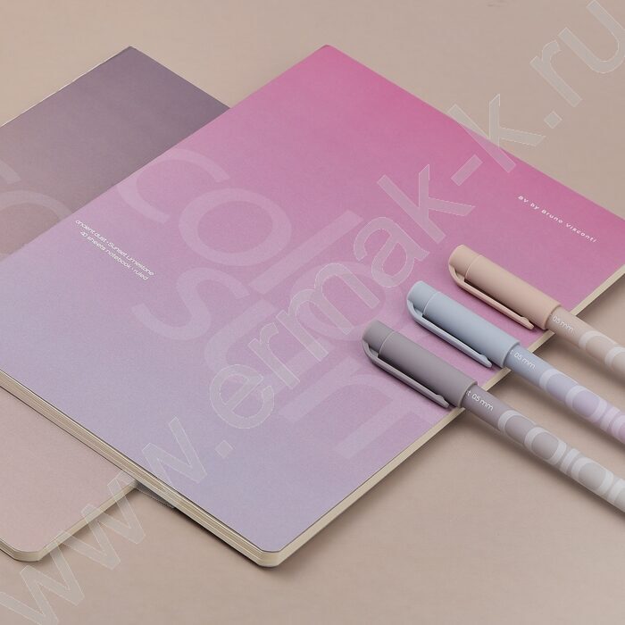 Тетрадь  40л клетка "Color Surf.Morandi Pink" /матовая ламинация Soft Touch, фольга серебро/ | Фото 6
