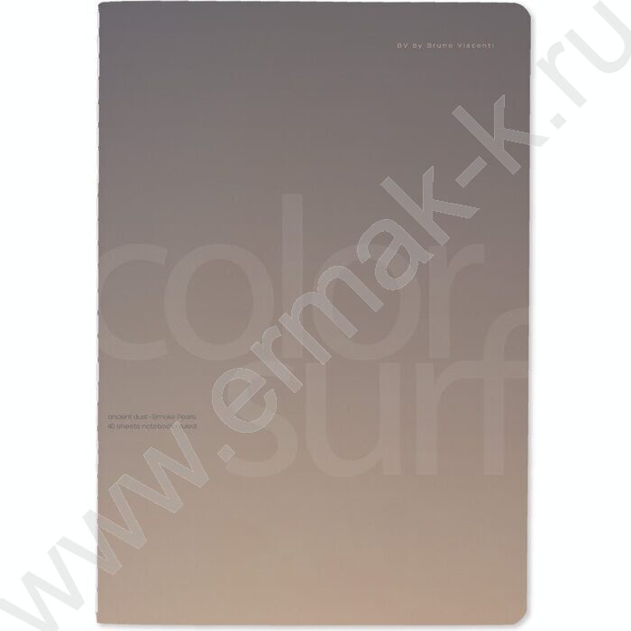 Тетрадь  40л клетка "Color Surf.Morandi Grey" /матовая ламинация Soft Touch, фольга серебро/ | Фото 1