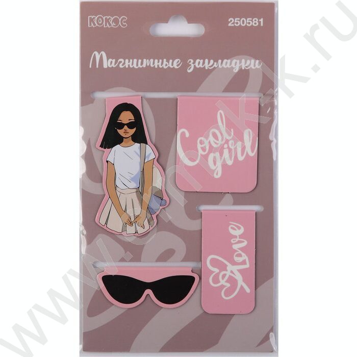 Закладки магнитные "Cool girl" набор 4шт | Фото 3