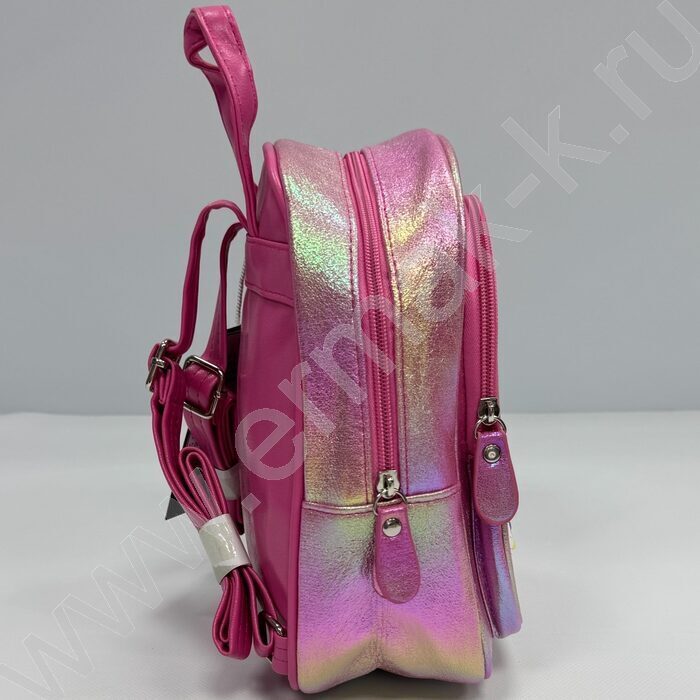 Рюкзак 24*21*10см. "Медвежонок" пайетки /пурпурный | Фото 2