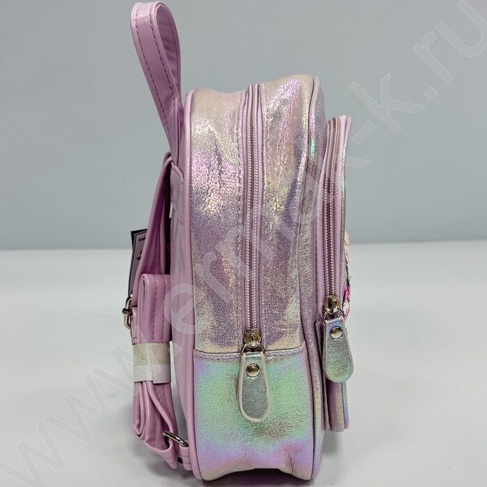 Рюкзак 24*21*10см. "Медвежонок" пайетки /сиреневый | Фото 2