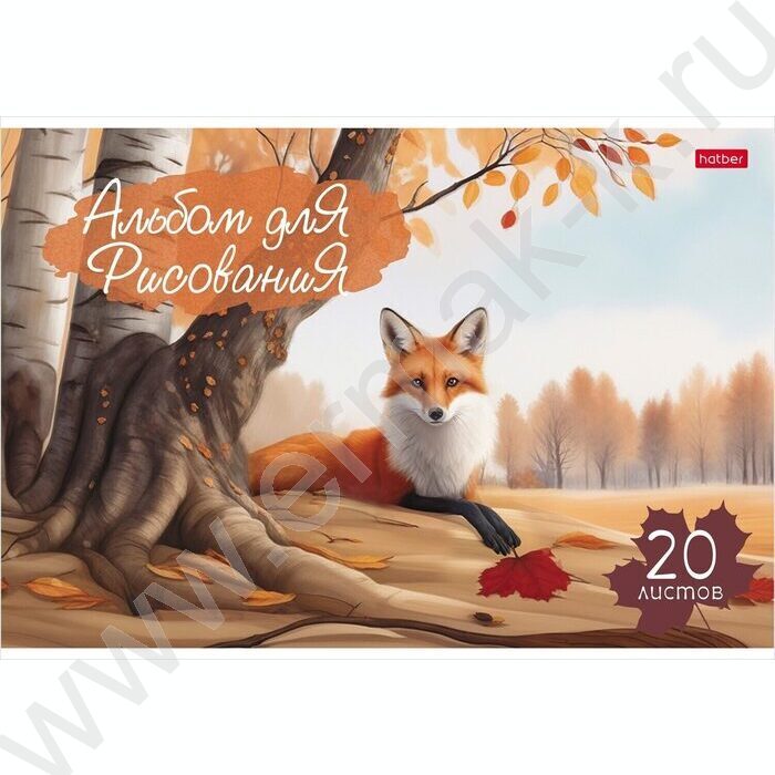 Альбом д/рисования 20л "Рыжие лисички" /мат ламин,тиснение/ 5видов | Фото 3
