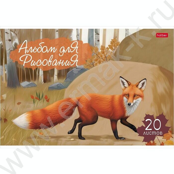 Альбом д/рисования 20л "Рыжие лисички" /мат ламин,тиснение/ 5видов | Фото 5
