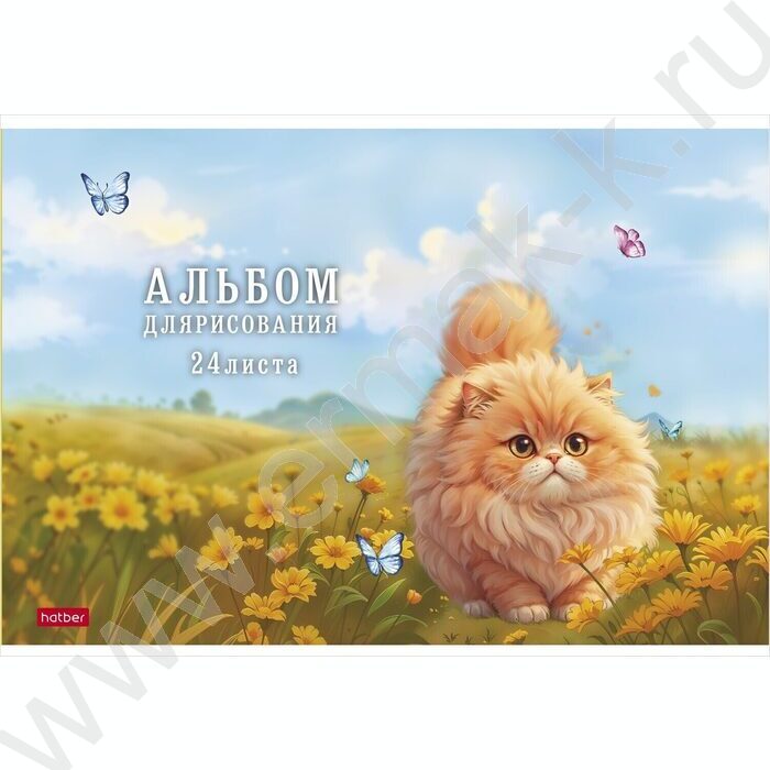 Альбом д/рисования 24л "Пухляши" /мат ламин,тиснение/ 5видов | Фото 1