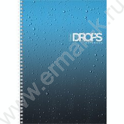 Тетрадь  80л А4 клетка/спираль-перфорация "Drops" /глянц. ламин./ | Фото 2
