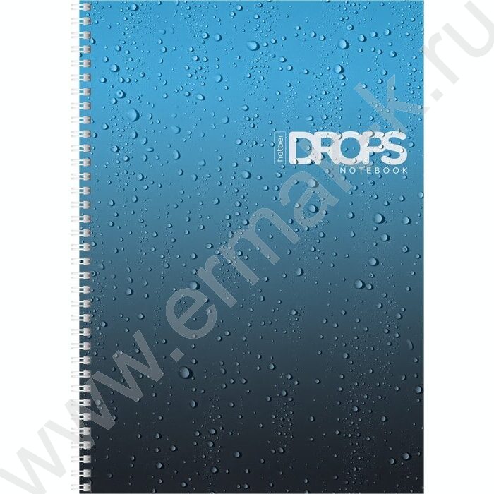 Тетрадь  80л А4 клетка/спираль-перфорация "Drops" /глянц. ламин./ | Фото 2