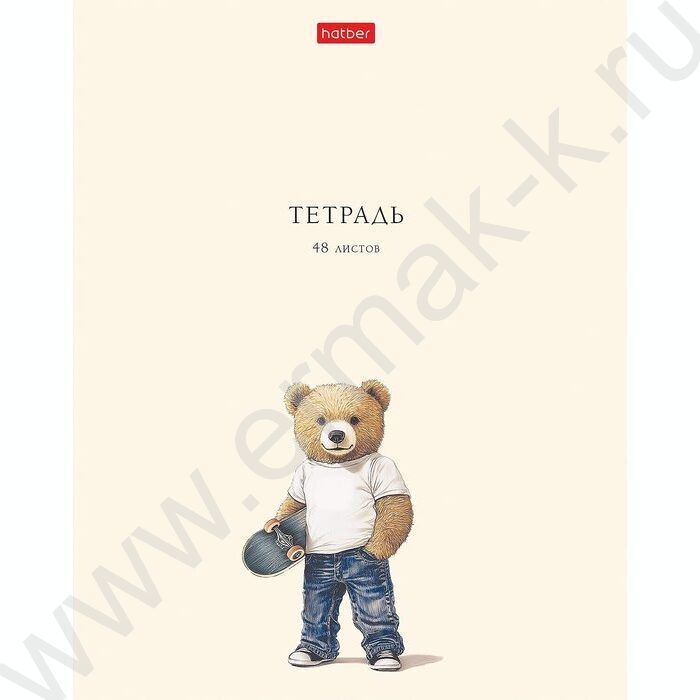 Тетрадь  48л клетка "Модные мишки" /ламинация Soft-touch/ ассорти | Фото 5