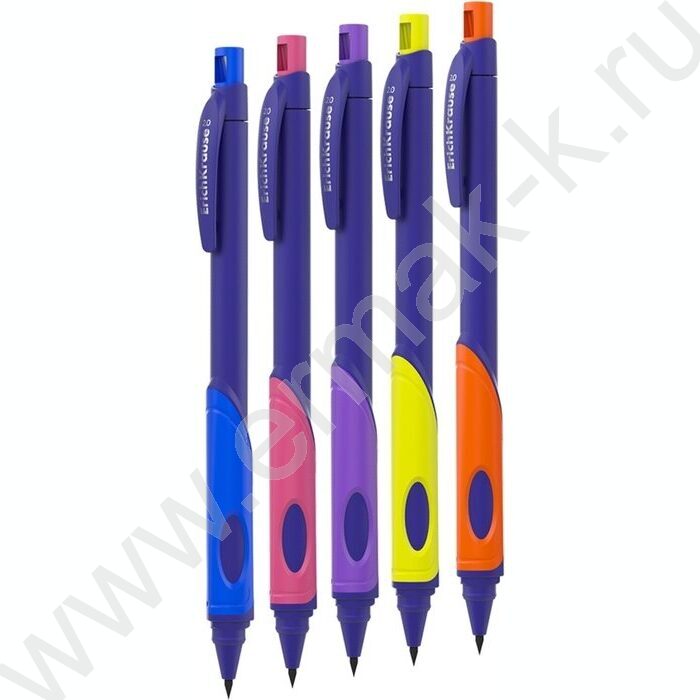 Карандаш механический 2,0мм НВ с точилкой, ErgoLine® Kids Neon /ассорти | Фото 1