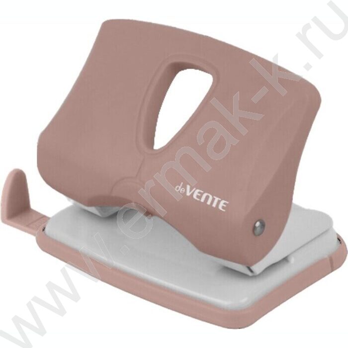 Дырокол  20л пластик sigNATURE /линейка /пудрово-розовый | Фото 1