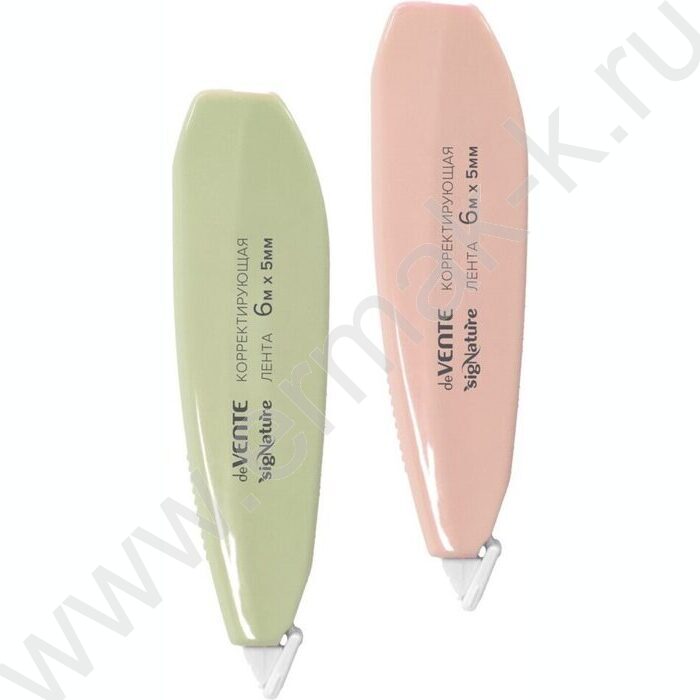 Корректирующая лента 5мм* 6м "sigNATURE", ассорти, фронт. аппликатор, сдвигаемый в одно кас. кол | Фото 1