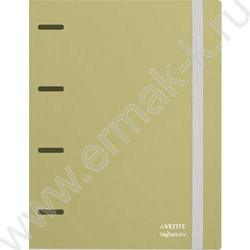 Папка 4 кольца 30мм "sigNATURE" фактура "ткань" 0,65мм, карман внутр./вмест.250л, оливковая NEW | Фото 1