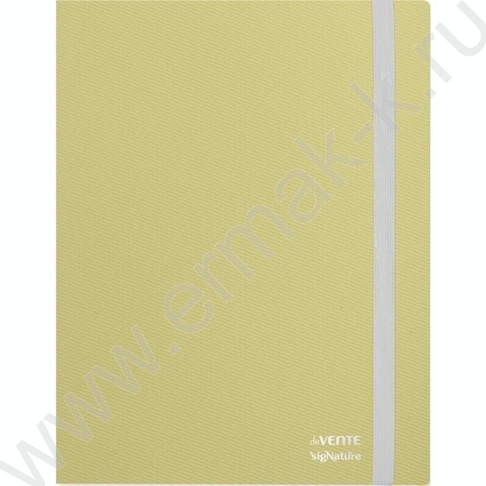 Папка на резинках sigNATURE фактура "ткань", 3 клапана, оливковая А4 0,65мм | Фото 1