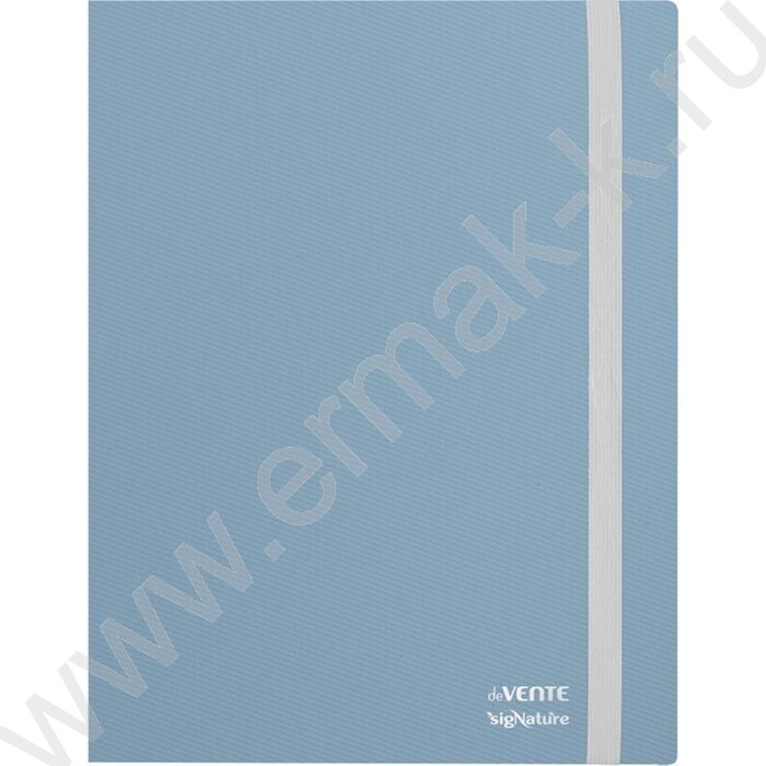 Папка на резинках sigNATURE фактура "ткань", 3 клапана, сумеречно синяя А4 0,65мм | Фото 1