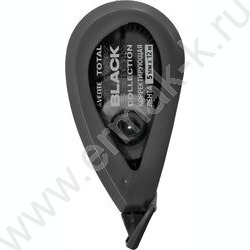 Корректирующая лента 5мм*12м "TOTAL BLACK" полупрозр.корпус, фронт. аппликатор, черный NEW | Фото 1