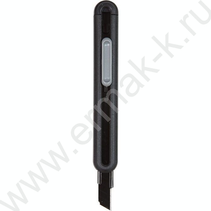 Нож канцелярский  9мм "TOTAL BLACK" черный,  метал.направляющие, автомат. | Фото 1