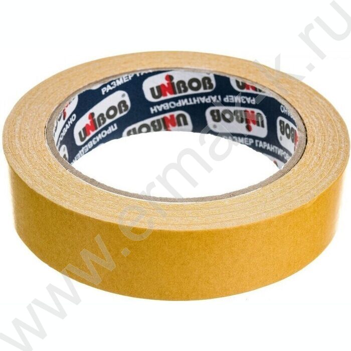 Скотч двустор.полипропилен белый 25*25 Unibob | Фото 2