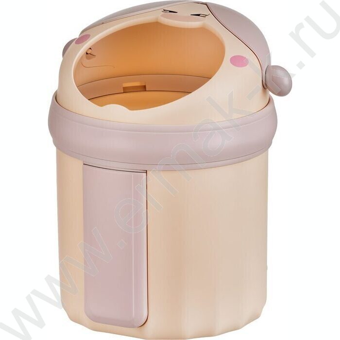 Контейнер д/бумаг настольный 9*9*13см "Child" с крышкой, круглой формы /желто-розовый | Фото 1