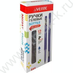 Ручка гелевая синяя 0,38мм "Sottile", синий корпус с полупрозрачной матовой грип-зоной NEW | Фото 2