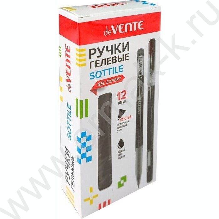 Ручка гелевая черная 0,38мм "Sottile", черный корпус с полупрозрачной матовой грип-зоной NEW | Фото 2