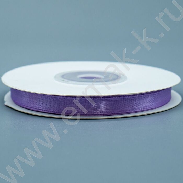 Лента атлас 0,6см*22,85м 25ярд светло-сиреневая | Фото 1