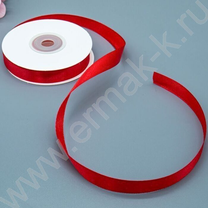 Лента атлас 1,2см*22,85м 25ярд красная | Фото 2
