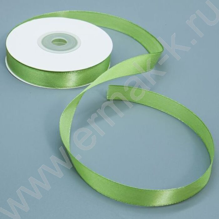 Лента атлас 1,2см*22,85м 25ярд эвкалипт | Фото 2