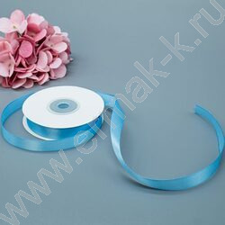 Лента атлас 1,2см*22,85м 25ярд ярко-голубая NEW | Фото 2