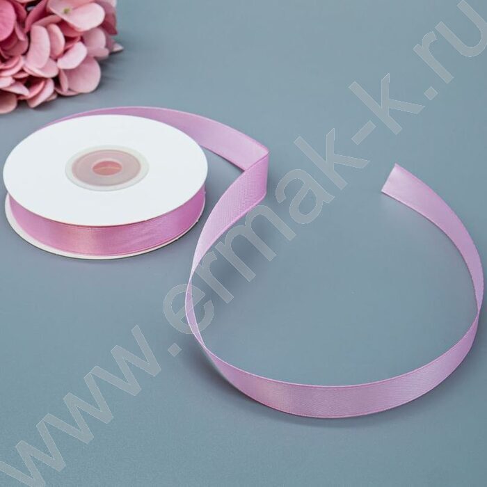 Лента атлас 1,2см*22,85м 25ярд ярко-розовая | Фото 2