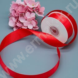 Лента атлас 2,5см*22,85м 25ярд красная | Фото 2