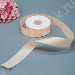 Лента атлас 2,5см*22,85м 25ярд персиковая | Фото 2