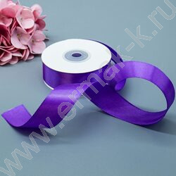 Лента атлас 2,5см*22,85м 25ярд темно-сиреневая | Фото 2