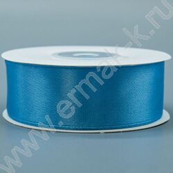 Лента атлас 2,5см*22,85м 25ярд ярко-голубая | Фото 1