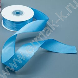 Лента атлас 2,5см*22,85м 25ярд ярко-голубая | Фото 2