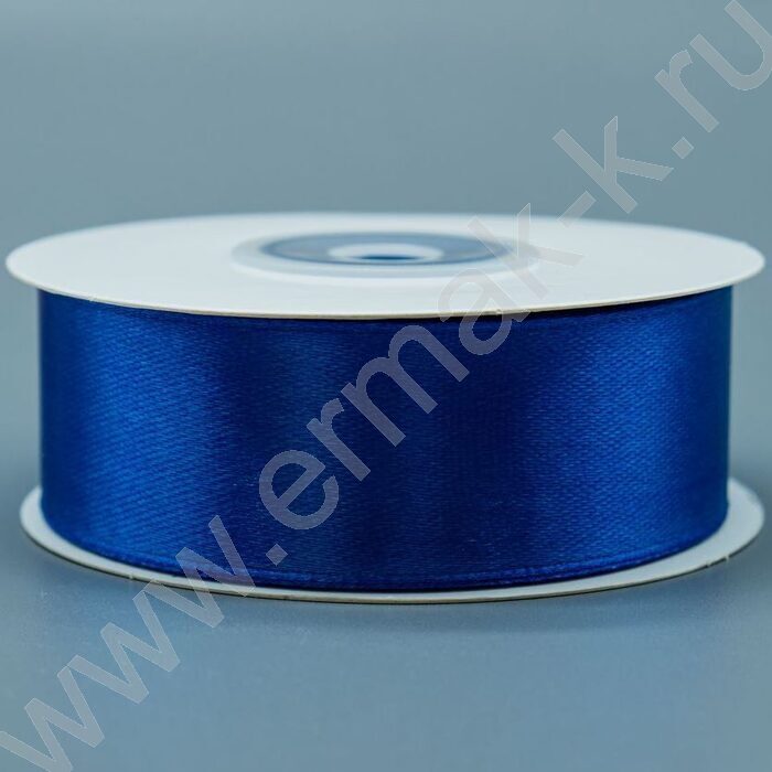Лента атлас 2,5см*22,85м 25ярд ярко-синяя | Фото 1