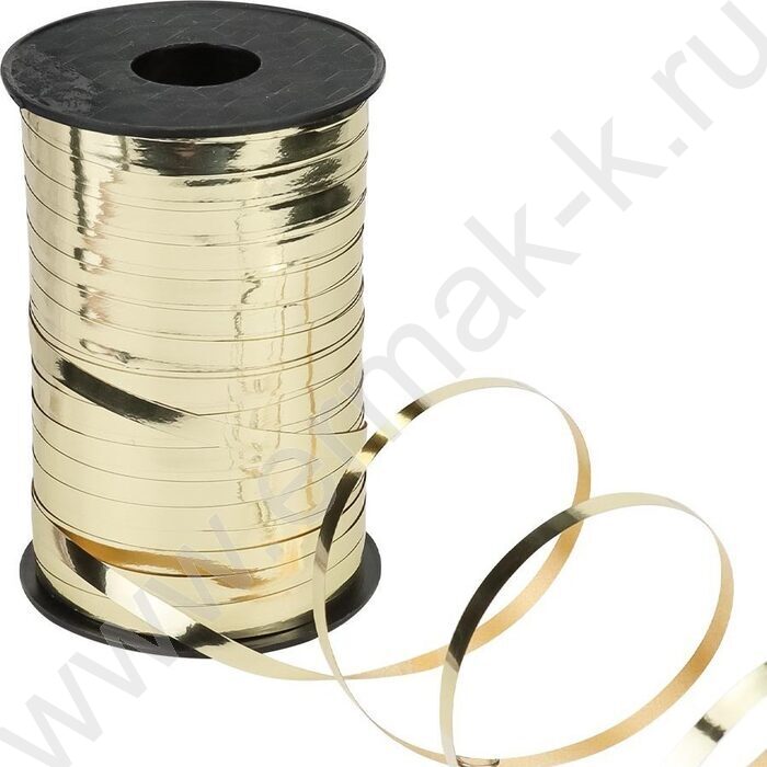 Лента декоративная золотистая 5мм*250м | Фото 1