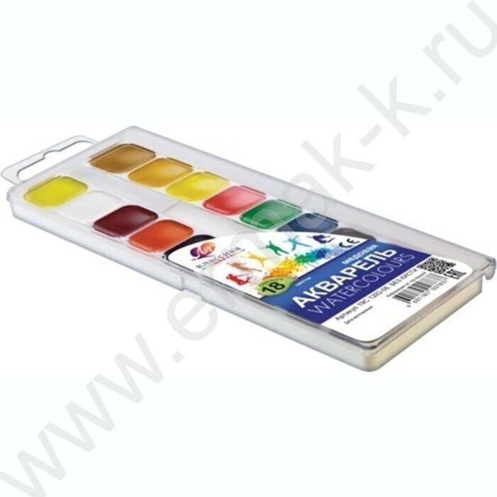 Акварель медовая 18цв  Классика б/кисточки п/у | Фото 2