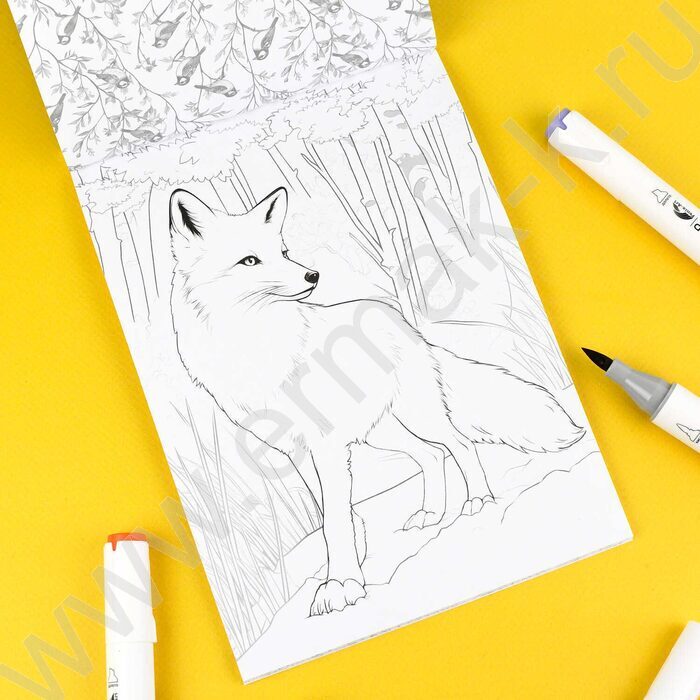 Раскраска 200*140 Для скетч-маркеров Животные | Фото 5