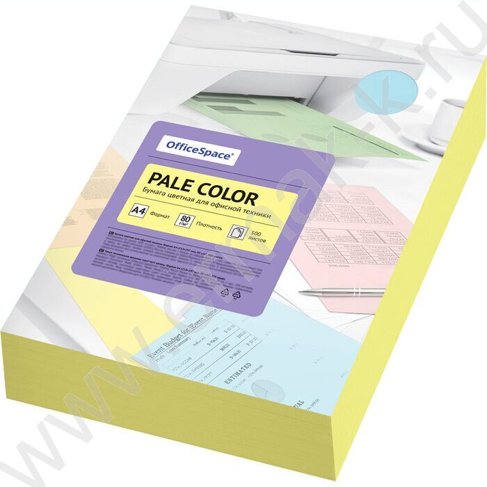 Бумага А4  80г/мкв 500л "Pale Color" желтый | Фото 1