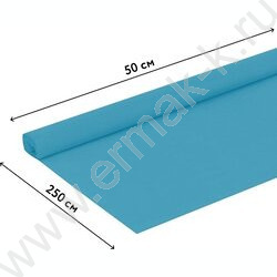 Бумага креповая 50*250см Бирюзовая 32г/м2 NEW | Фото 3