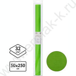 Бумага креповая 50*250см Зеленое яблоко 32г/м2 NEW | Фото 2